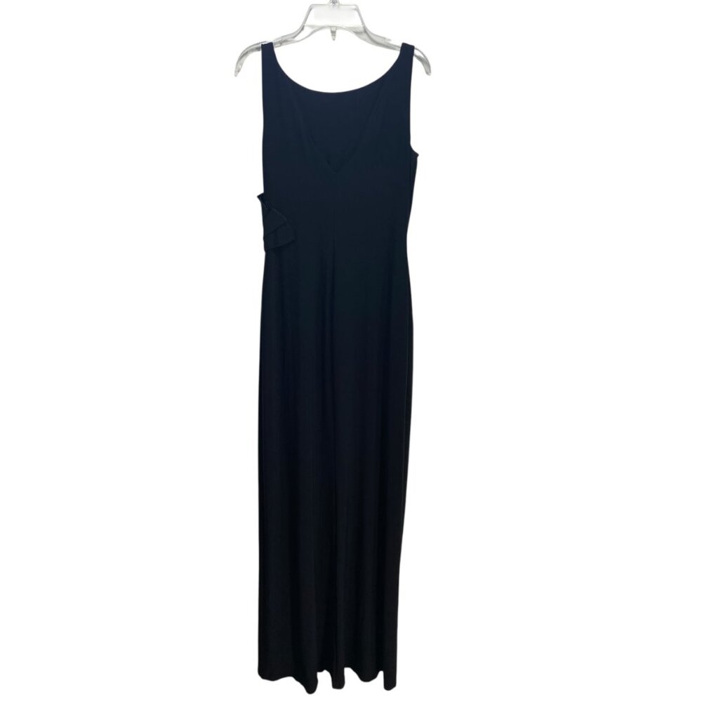 Ralph Lauren Silk Bow Evening Gown Dress Womens 6 Black Tie Bridal Formal Event - Picture 4 of 10